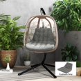 thumbnail image 2 of Outsunny Outdoor Swing Cushion, Tufted Patio Cushion Replacement, Grey, 2 of 10