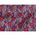 thumbnail image 4 of oneOone Viscose Jersey Fabric Leaves & Floral Block Print Sewing Fabric BTY 60 Inch Wide, 4 of 5