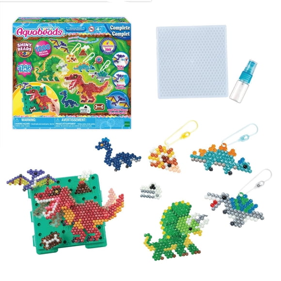 Aquabeads Dinosaur World, Complete Arts & Crafts Kit for Children - over 1,200 Beads