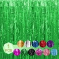 thumbnail image 2 of tredstone Photo Backdrop Streamers Decorations 0pcs Tinsel Curtain Backdrop Gold For Birthday Party Party Decorations Green 6.5ft 1Set, 2 of 6