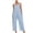 Pantalon Bleu pour Femme, variante sur Combinaison Salopette à Rayures en Coton et Lin pour Femmes Liquidation Été Mode Décontractée Solde Uni Ample Poche Sans Manches Pantalon Décontracté Confortable Violet m