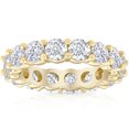 thumbnail image 1 of 4 Carat Diamond Eternity Ring 14K Yellow Gold, 1 of 3
