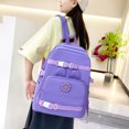 thumbnail image 1 of Canvas Backpack Set for School & College | 4-Piece Large Capacity | Includes Shoulder Bag, Pencil Case, Tutoring Bag | Ergonomic Design, Durable Zipper, Breathable Material | Fits Laptop & Books |, 1 of 3