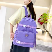 Wzzjkit Shoulder Bag, Primary and Secondary School Backpack for The Start of The School Season Four Piece Set with Large Capacity Canvas Backpack College Style Backp, Backpack