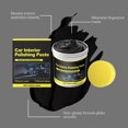 thumbnail image 3 of Automobile Interior Polishing Paste, 100g Car Interior Cleaner & Shine Polish for Leather, Vinyl, Plastic Surfaces, Stain Removal & Protection, Includes Sponge for Application, 3 of 9
