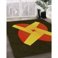 thumbnail image 3 of Ahgly Company Tapis Rectangulaire Lavable en Machine Intérieur Rouge Nuit, 5 Pieds x 8 Pieds, 3 of 7