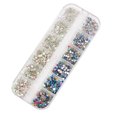 thumbnail image 4 of QualitChoice 1 Bag Glass Crystal Special-shaped Eye-catching Flat Bottom Easy to Paste Perfect Match Nail Rhinestones for Mobile Phone WhiteAB and Mixed AB 5Set, 4 of 6