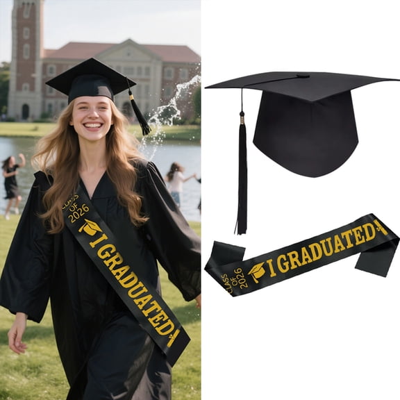 Ensemble de Toque et Bandoulière pour Diplôme de Doctorat pour Cérémonie, Matériau Confortable, Polyvalent pour Fête et Séance Photo, Cadeau Attentionné pour Diplômé