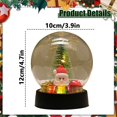 thumbnail image 3 of Outdoor Christmas Decorations Desktop Ornament Christmas Globe With LED Lights Globe Decor With Santa Christmas Tree & Festive Scenes For Holiday Home Decor Desktop dress up, 3 of 8
