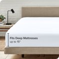 thumbnail image 4 of Bare Home 5-Pack Fitted Sheets - Premium 1800 Collection - Ultra-soft - Deep Pocket - Twin, White, 4 of 7