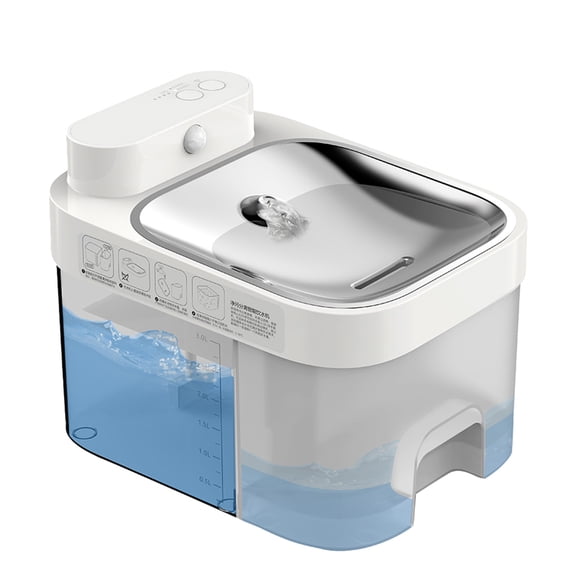 Riwcyla Distributeur d'Eau Automatique avec Filtre à Eau Circulant, Machine à Boire pour Chat et Chien, Machine à Boire Électrique Intelligente, Conception Consommable, Application avec Télécommande, Deux Modes de Distribution d'Eau, Sécurité