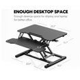 thumbnail image 2 of FITUEYES Height Adjustable Standing Desk with Smart Phone Holder Slot & Large Keyboard Tray for Laptop Computer Used in Home Office, 2 of 5
