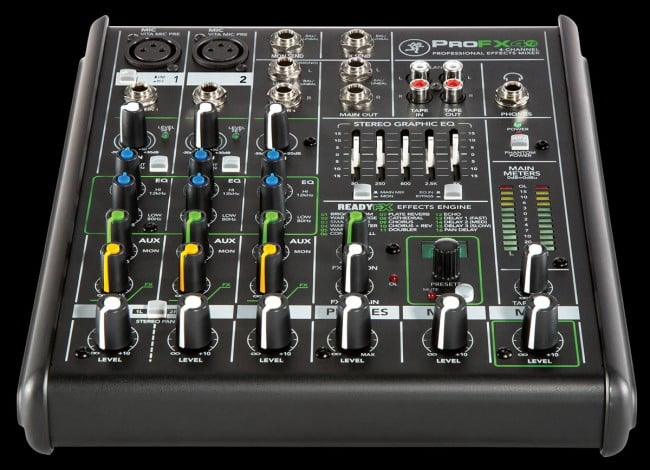 Mackie ProFX4v2 Live Sound 4 Channel Effects Mixer with 2 Low