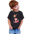 thumbnail image 4 of TZEWGL Hauts pour Enfants Imprimé Graphique Col Rond Manches Courtes Ample pour Filles Garçons Taille 3-4T, 4 of 4