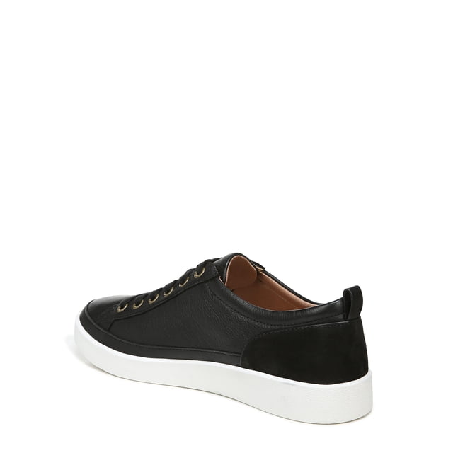 Vionic Women's Essence Winny Lace Up Sneakers- Supportive Ladies Casual Shoes That Include Three-Zone Comfort with Orthotic Insole Arch Support, Medium Fit Sizes 5-11Black Lea Nubuck 6.5 Medium
