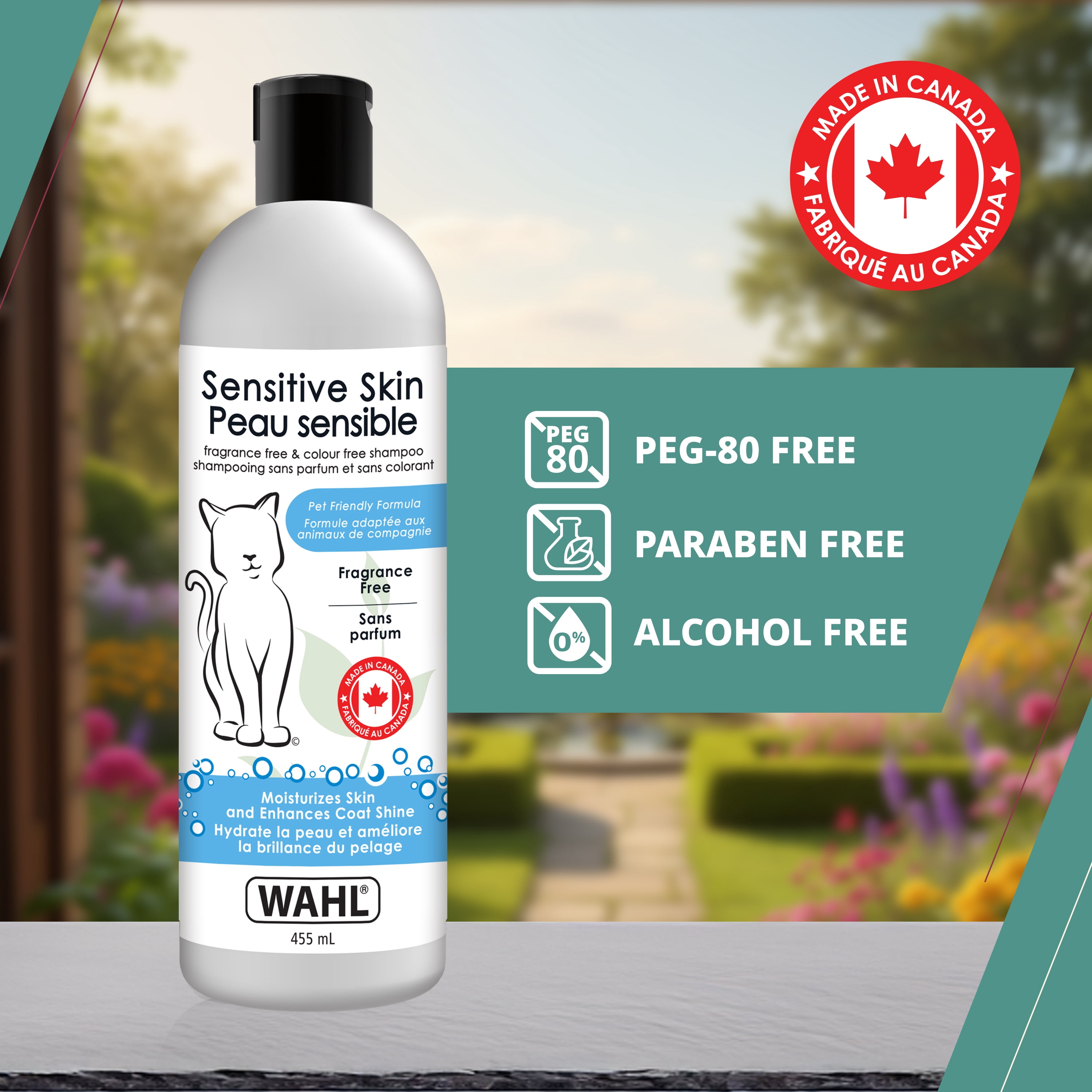 Wahl Shampooing pour Chat à Peau Sensible, 455mL