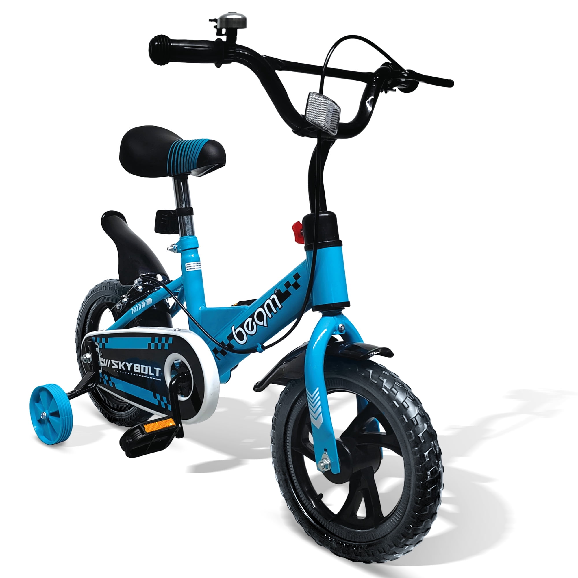 Vélo Beam Sports 12" Blue Kids débutant avec petites roues (2-5 ans)