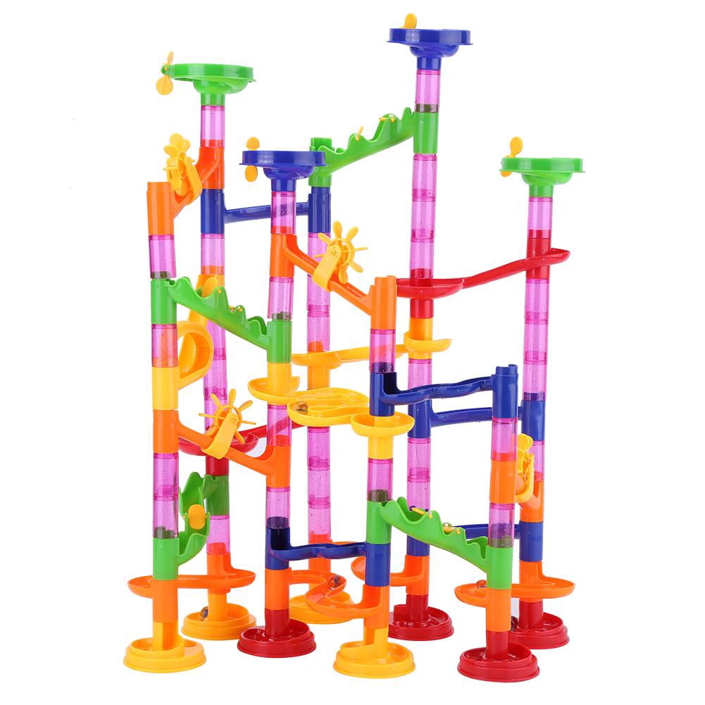 Ccdes DIY Construction Marble Race Run Maze Balls Track Building Blocks Baby Kid Gift Educational Toy, Baby track toy,Track building blocks toy