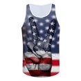 thumbnail image 2 of Innerwin Tank Tops American Flag Print Mens Muscle Shirts Gym Sleeveless Bodybuilding Summer Style F M, 2 of 3