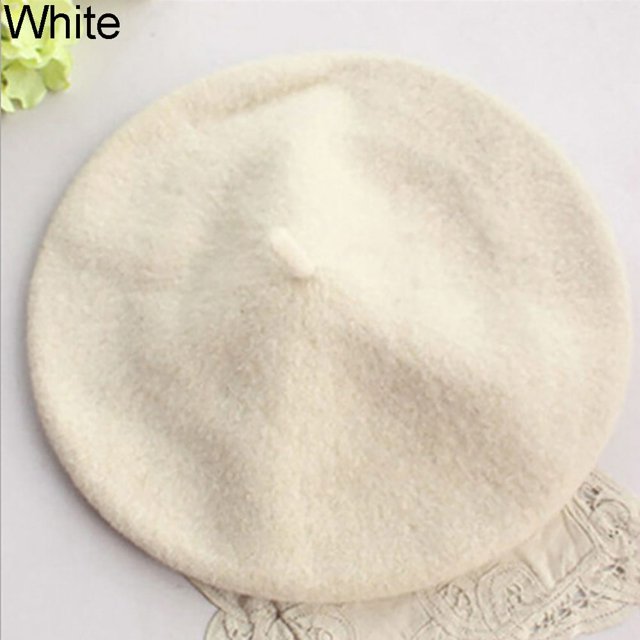 Classic Solid Color Winter French Style Beret Artist Hat Casual Women Cap Gift