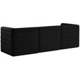 thumbnail image 3 of Meridian Furniture Quincy Black Velvet Modular Sofa, 3 of 27