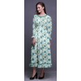 thumbnail image 3 of Bimba Tie-Dye Women Cotton Smocked Boho Renaissance Long Ruffle MaxiDress-Small, 3 of 5