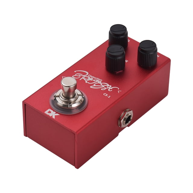 DK Classic Distortion Pedal Electric Guitar Effects Pedal True Bypass Metal Shell DC 9V 6.35mm Input/Output Interface Mini Guitar Distortion Effector