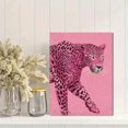 thumbnail image 2 of Pink Leopard Modern Canvas Wall Art 15.75x11.81 Inches, 2 of 8
