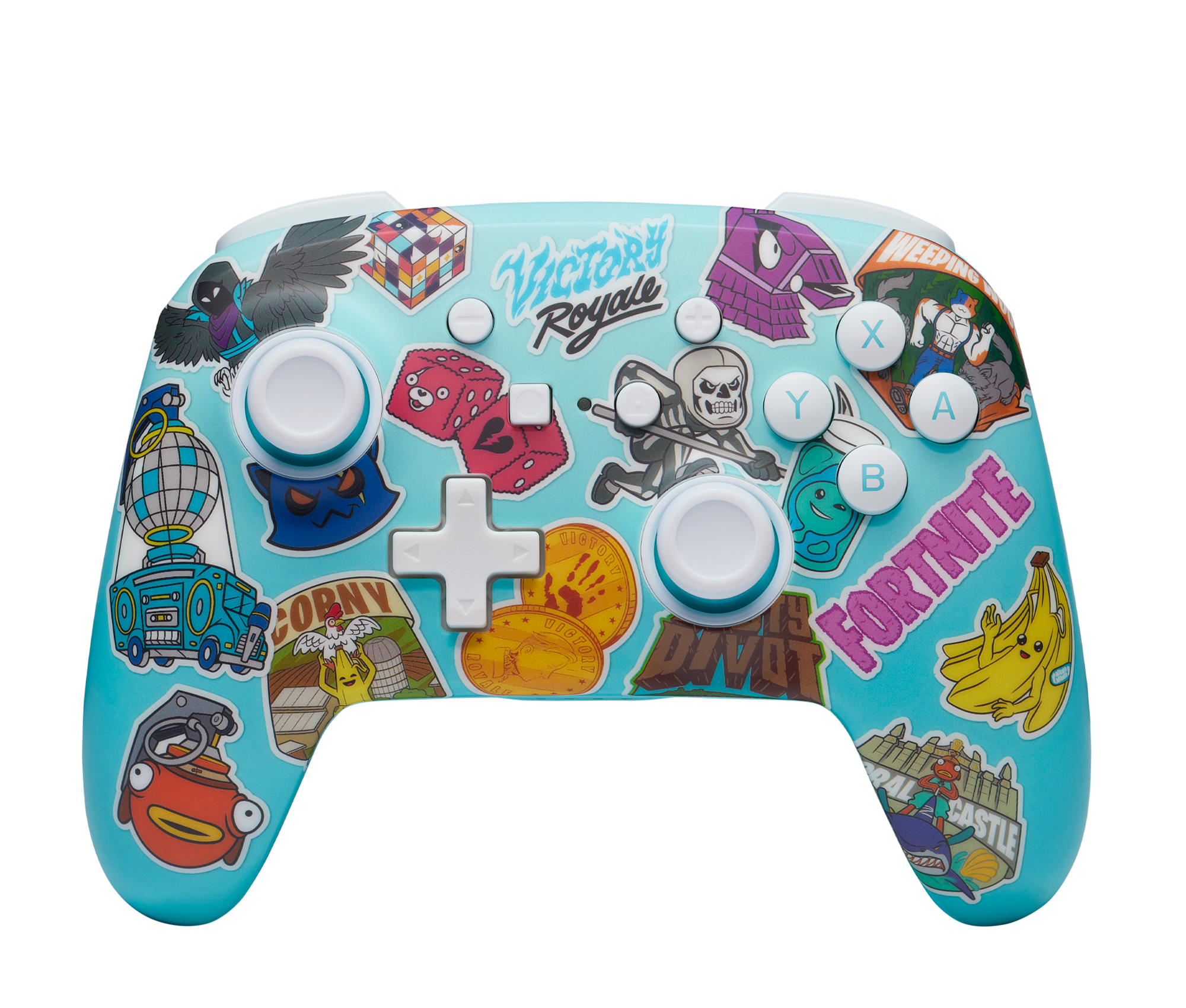 PowerA Enhanced Wireless Controller for Nintendo Switch - Fortnite Sticker Mania
