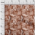 thumbnail image 2 of oneOone Cotton Poplin Twill Rust Brown Fabric Tropical Leaf Sewing Craft Projects Fabric Prints By Yard 56 Inch Wide, 2 of 5