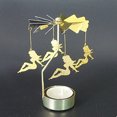 thumbnail image 2 of Clearance! Hot Spinning Rotary Metal Carousel Tea Light Candle Holder Stand Light Xmas Gift, 2 of 2