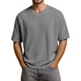 thumbnail image 4 of Men's Shirts Short Sleeve Crew Neck T-Shirt Basic Grey Tee Shirts Mens Clothes, 4 of 4