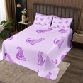 thumbnail image 2 of Erosebridal Chic Purple Coverlet Set King, Wild Cheetah Bedding Set, Jungle Animal Room Decor 3-Piece, 2 of 5