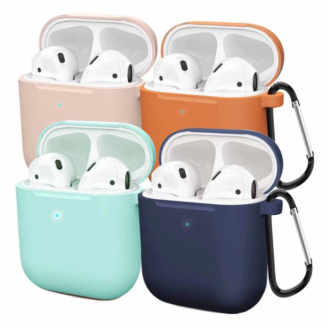 Compatible AirPods Case Cover Silicone Protective Skin for Apple Airpod Case 2/1 (4 Pack)