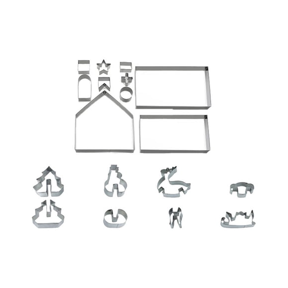 WMQPNNS New Trending 18Pcs 3D Imaginative Christmas Cookie Cutters Set. Substitute Chocolate Substitute Cutter Kit. Cookie Cake Bakeware. Santa Alternative Substitute Festival Xmas Diy