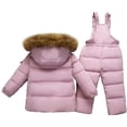 thumbnail image 1 of Kids Winter Puffer Jacket and Snow Pants 2-Piece Snowsuit Skisuit Set, 1 of 7