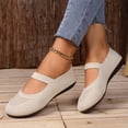 thumbnail image 4 of WRKEKC Womens Shoes Solid Color Round Toe Knit Fabric Breathable Low Cut Slip On Soft Sole Flat Outdoor Work Shoes, 4 of 8