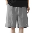 thumbnail image 1 of Diufon Men's Athletic Shorts Cotton Linen Drawstring Waisted Outdoor Sport Shorts Spring Summer Shorts with Pockets, 1 of 5
