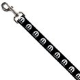 thumbnail image 2 of Dog Leash Mopar Logo Repeat Black White 6 Feet Long 0.5 Inch Wide, 2 of 3