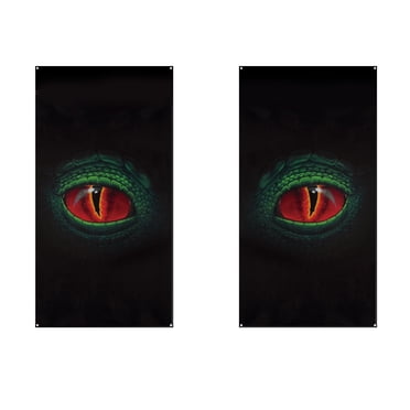 AHMT Luminous Sticker, 2Pcs Halloween Ghost Eyes Indoor and Outdoor Window Eye Stickers,Halloween Peeping Eyes Glow in The Dark Decorations, for Create a Terrifying Atmosphere(A)