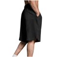 thumbnail image 4 of Diufon Men's Athletic Shorts Cotton Linen Drawstring Waisted Outdoor Sport Shorts Spring Summer Shorts with Pockets, 4 of 6