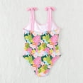 thumbnail image 4 of Teen Girls One Piece Swimsuits Ruffle Floral Pattern Girls Swimsuits Sleeveless Bathing Suit for Teens 13-14 Years, 4 of 7