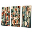 thumbnail image 3 of Designart "Artistic Evolution Mid Century IV" Modern Midcentury Wall Art Set Of 3 - Orange Midcentury Gallery Wall Set For Home Decor, 3 of 6