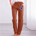 thumbnail image 2 of Birdeem Mode Femmes Décontracté Imprimé Élastique Pantalon Ample Droit Jambe Grand Pantalon Pantalon, 2 of 6