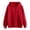 Red, variant on Aocisk Women's Comfortable Zipper Hoodie Solid Color Long Sleeve Cardigan Coat Casual Loose Sweater with Versatile Style Black L