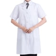thumbnail image 4 of fastboy Laboratory Coat Buttons Multi Pocket Short Sleeve Pet Shop School Factory Work Clothes Internship Section Beautician Use Short Sleeve L, 4 of 6