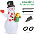 thumbnail image 3 of Costway 5 Pi de Hauteur Snowman Gonflable avec Lumières LED Colorées Intégrées, 3 of 10