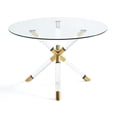 thumbnail image 1 of Home Gear Acrylic and Gold  Stainless steel 47” Round Dining Table, 1 of 2