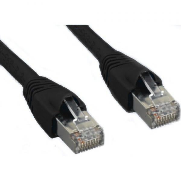 Réseau Câble Ethernet Droit Cat6a 10 Gbit/S RJ-45 Blindé Noir 75 Pi