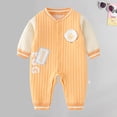 thumbnail image 4 of MeetoTime Baby Clothes Cotton Jumpsuits Warm Long Sleeve Buttons Newborn Infant Rompers Crawling Clothes 2-24M, 4 of 5